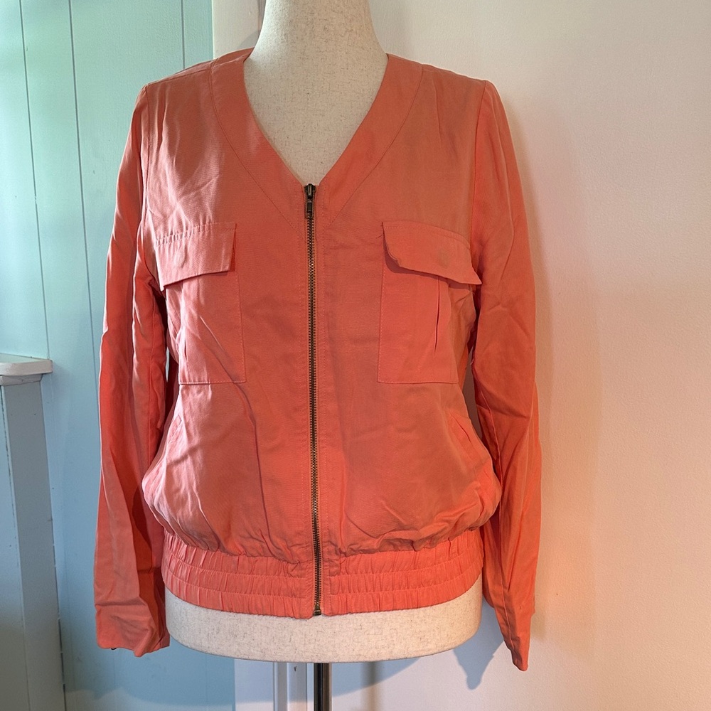 41 Hawthorn Vibrant Coral Bomber Jacket NWOT